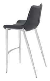Magnus Black & Silver Barstool (Set of 2)