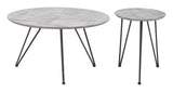 Kerris Gray & Black Coffee Table Set (2-Piece)