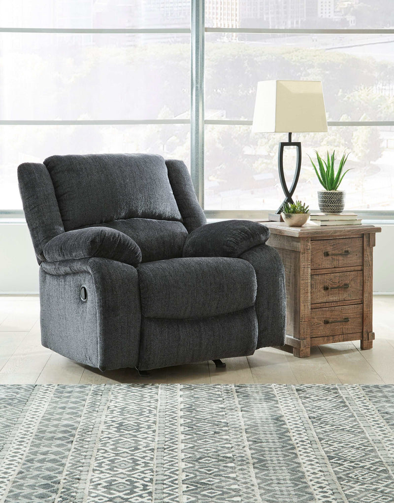 (Online Special Price) Draycoll Slate Manual Recliner - Ornate Home