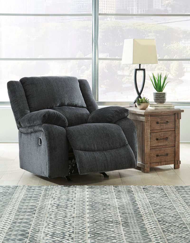 (Online Special Price) Draycoll Slate Manual Recliner - Ornate Home