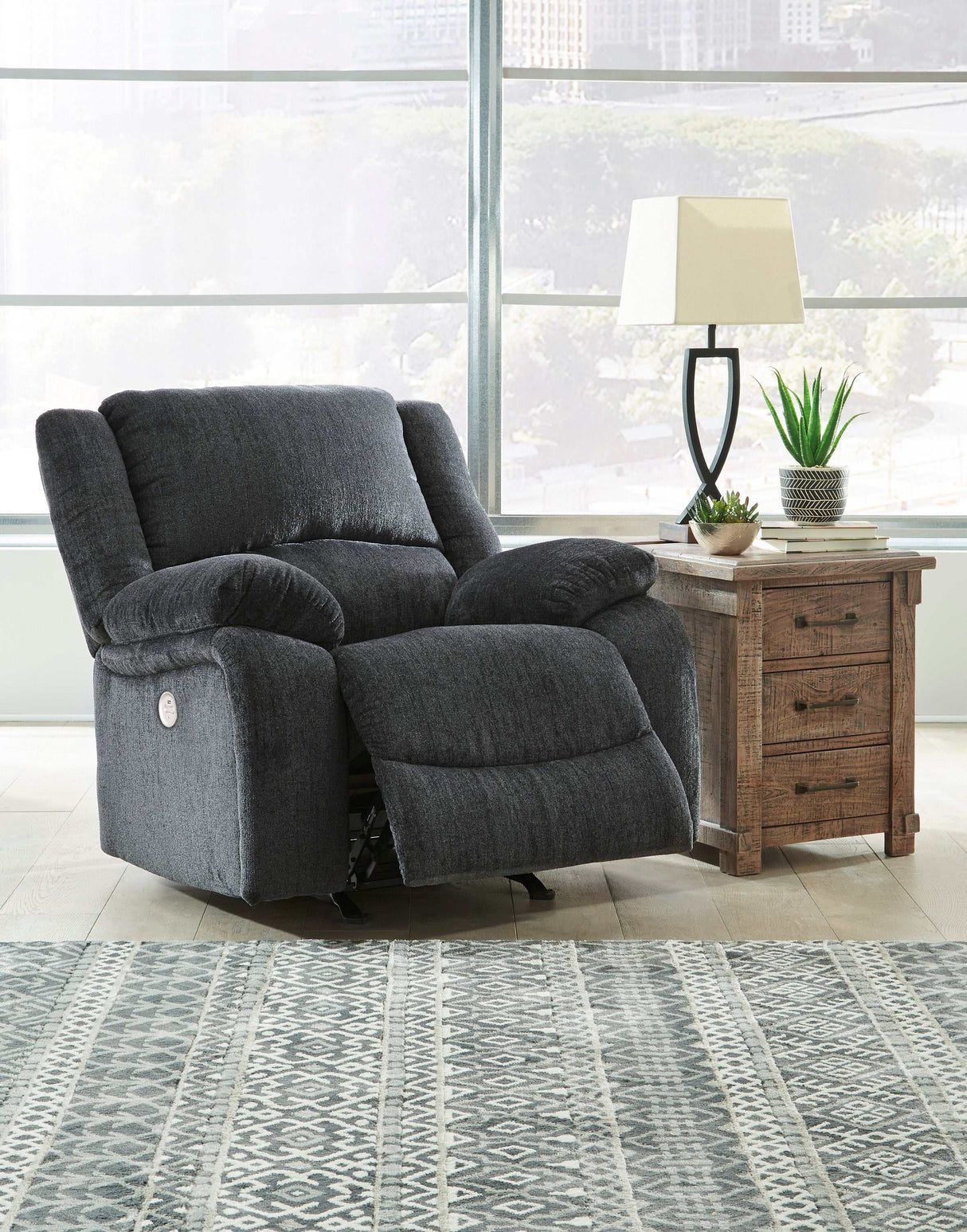 (Online Special Price) Draycoll Slate Power Recliner - Ornate Home