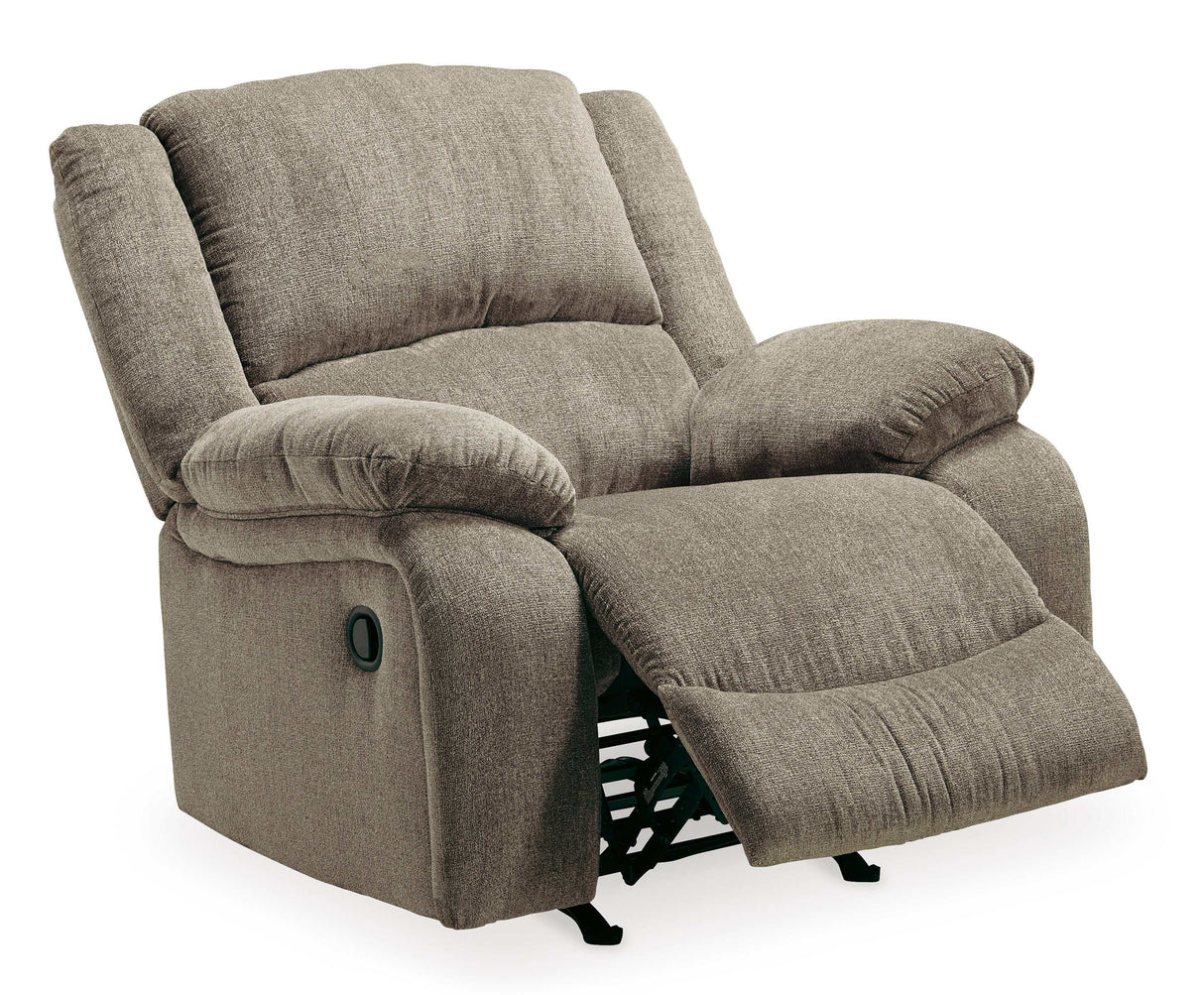 (Online Special Price) Draycoll Pewter Manual Recliner - Ornate Home