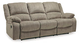 (Online Special Price) Draycoll Pewter Manual Reclining Sofa - Ornate Home