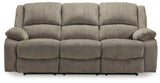 (Online Special Price) Draycoll Pewter Manual Reclining Sofa - Ornate Home