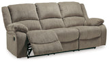 (Online Special Price) Draycoll Pewter Manual Reclining Sofa - Ornate Home