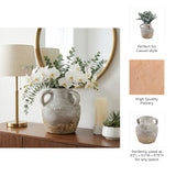 Noelwind Ivory/Tan Small Reactive Glaze Terracotta Triple Handle Jug
