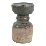 Bethune Green/Brown Small Traditional Pillar Holder