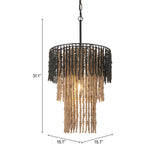 Bizu Black & Beige Ceiling Lamp