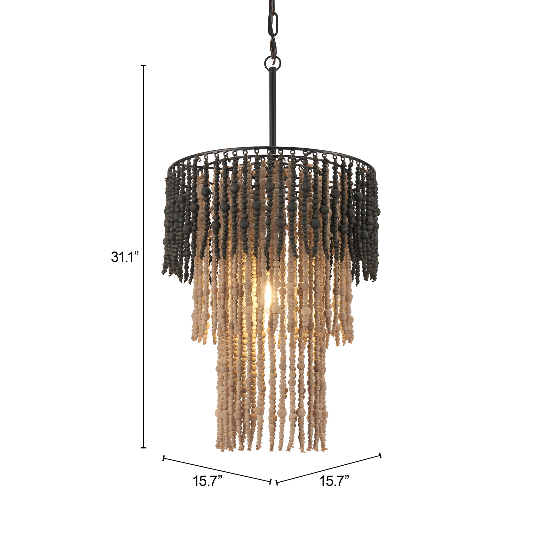 Bizu Black & Beige Ceiling Lamp