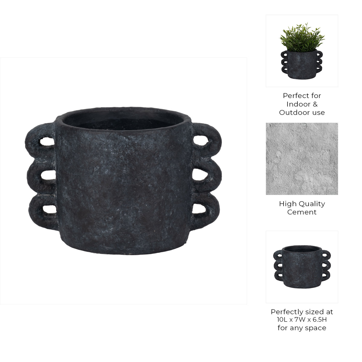 Arlowhaven Black Planter