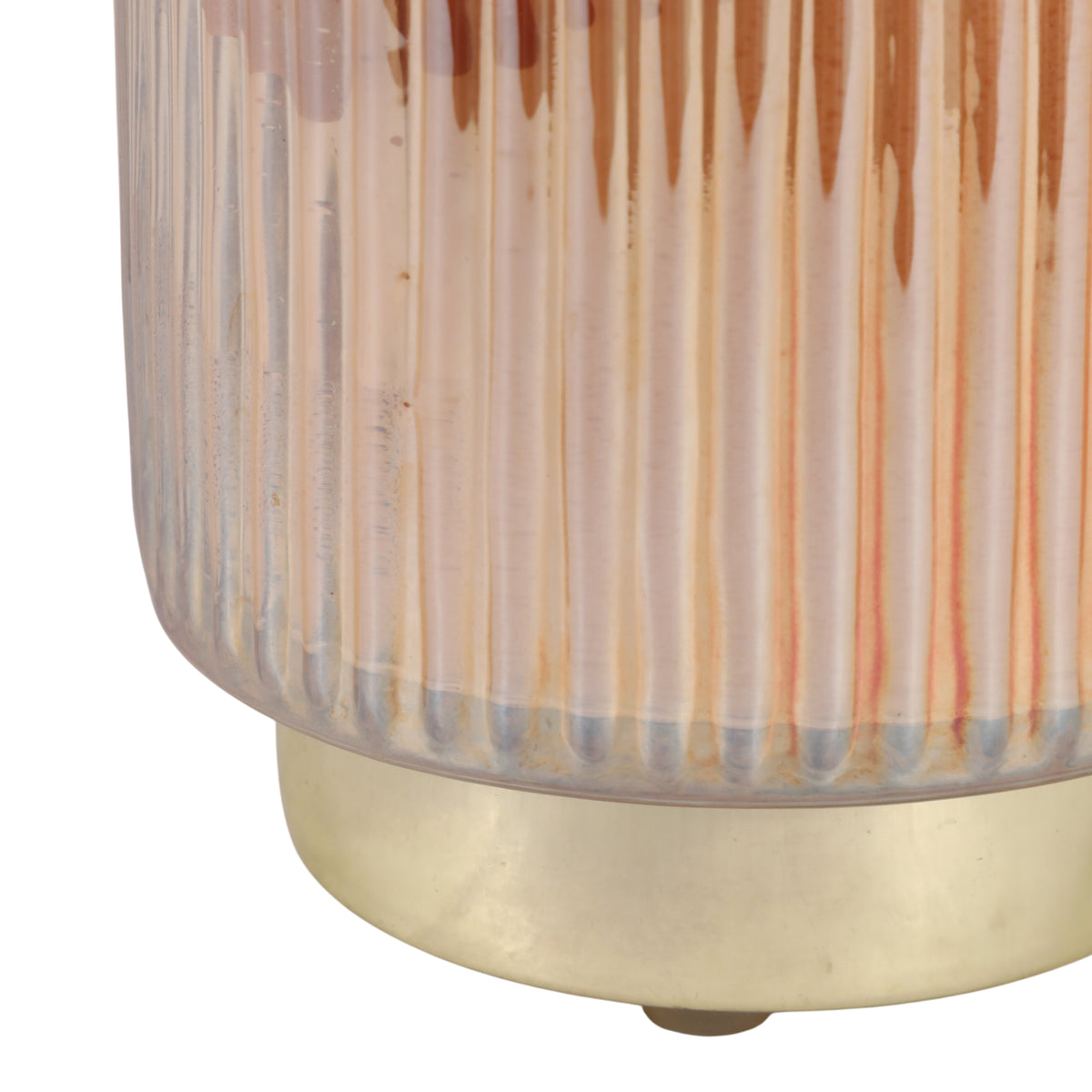 Hoperun Amber/Gold Vanilla Glass Candle on Base