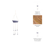 Camulos Multicolor Wood Sailboat with Hanging Fish