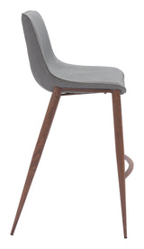 Magnus Slate Gray & Walnut Barstool (Set of 2)