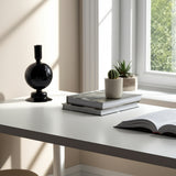 Ryde Black Glass Bubble Taper Candle Holder