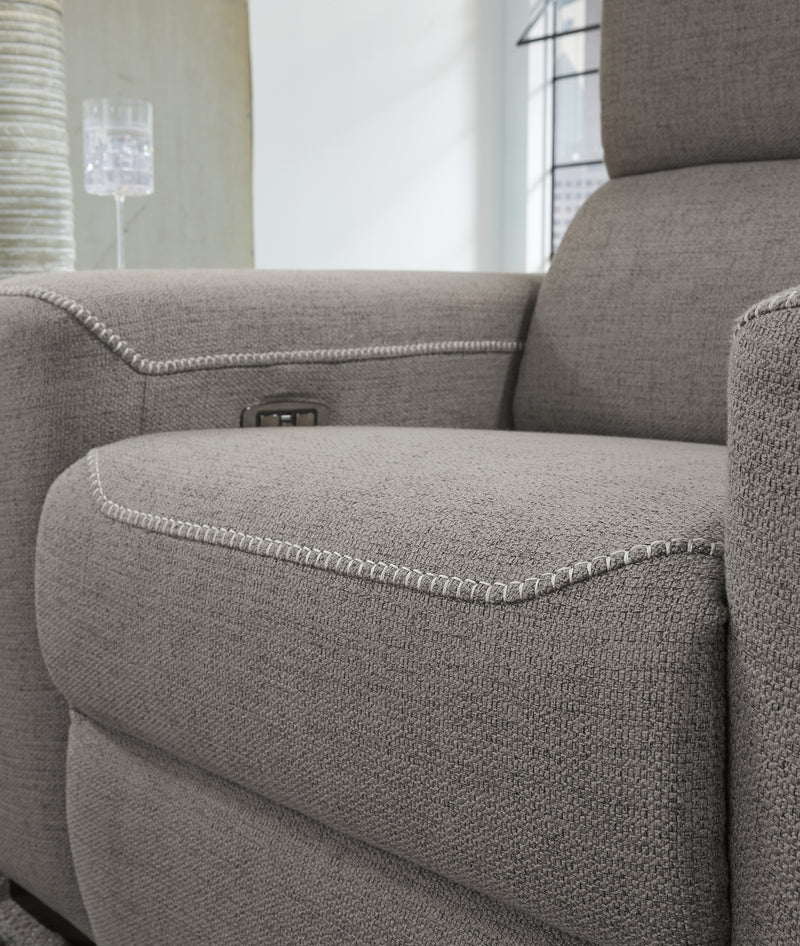 Mabton Gray 3-Piece Power Reclining Sofa - Ornate Home