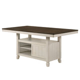 Tasnim Oak/Antique White Counter Dining Table
