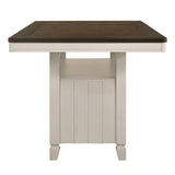Tasnim Oak/Antique White Counter Dining Table