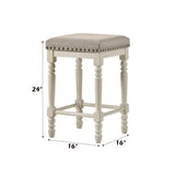 Tasnim Tan/Antique White Counter Height Stool (Set of 2)