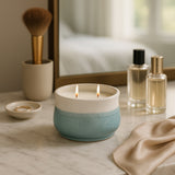 Bennetstone Blue Moco Bamboo Candle
