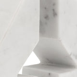 Vestil White Marble Right Triangle Bookends (Set of 2)