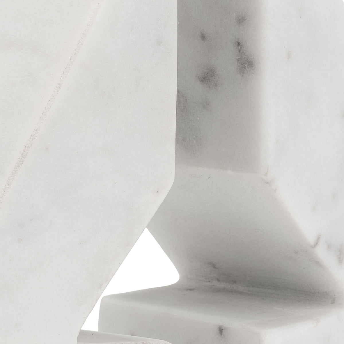 Vestil White Marble Right Triangle Bookends (Set of 2)