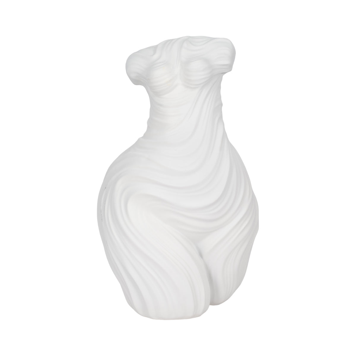 Riverkern White Large Curvy Ribbed Sculpture