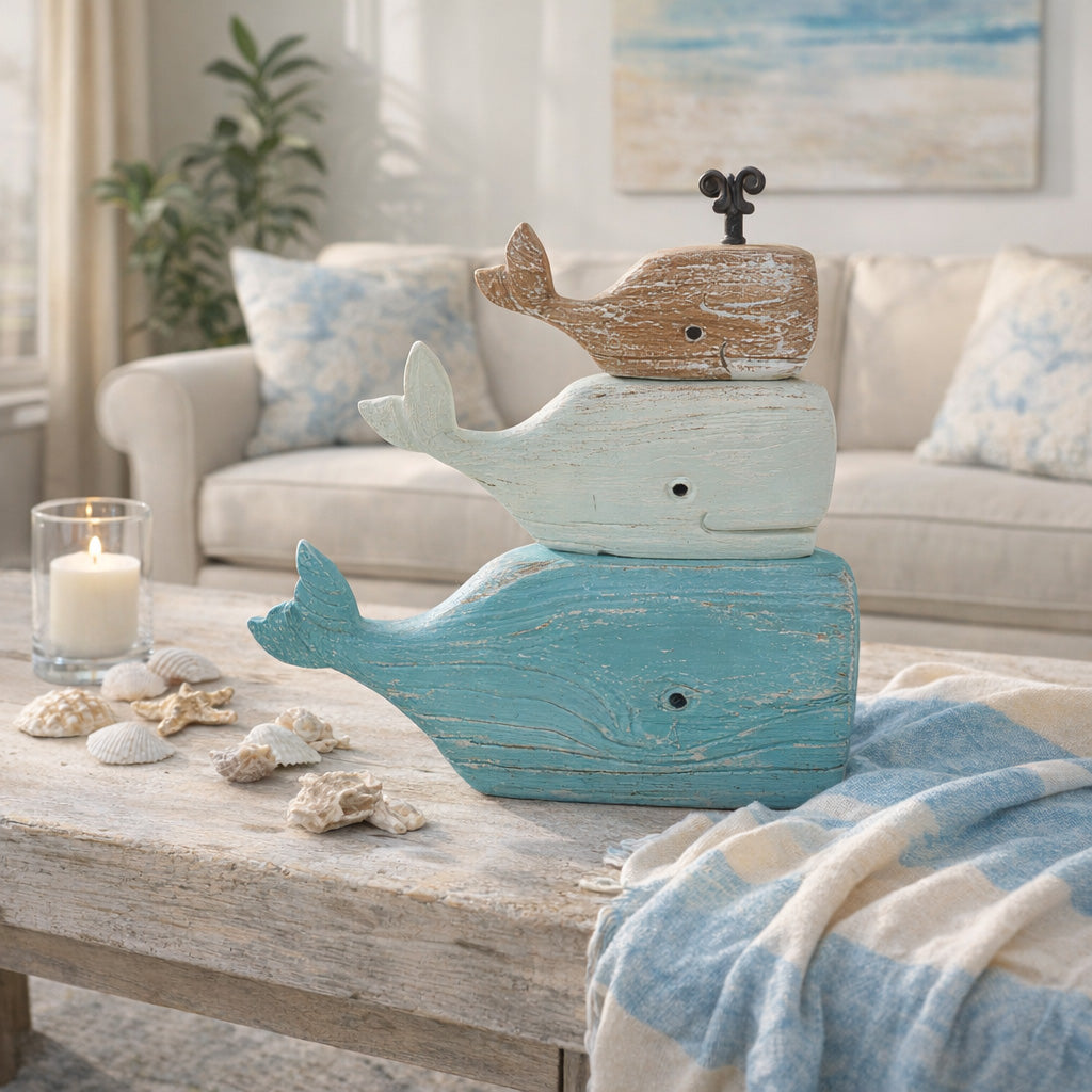 Miaview Blue/White/Tan Decor