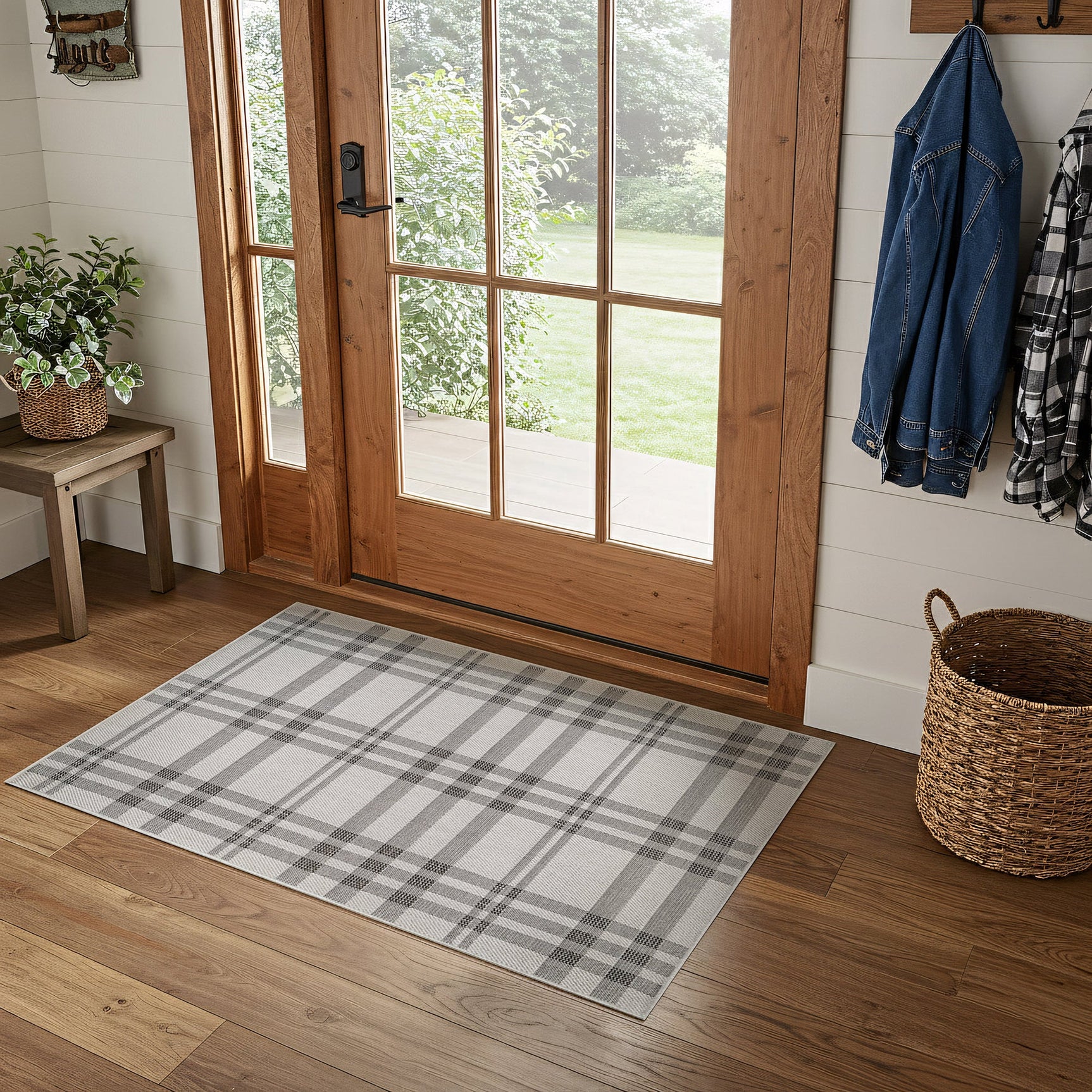 Fiora Bone 7 Jute-Look Rug | Indoor/Outdoor Elegance