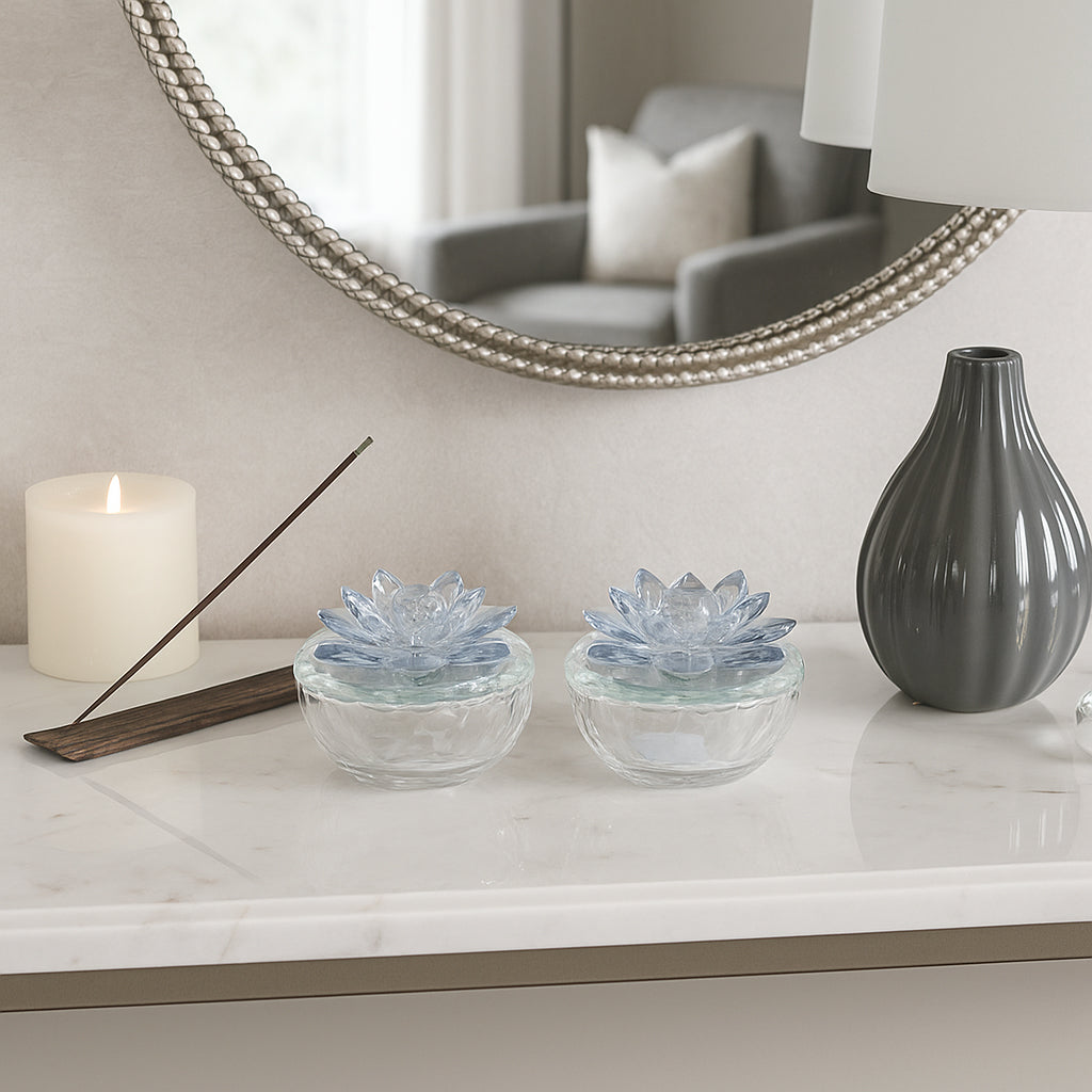 Bairdcross Clear/Blue Boxes (Set of 2)