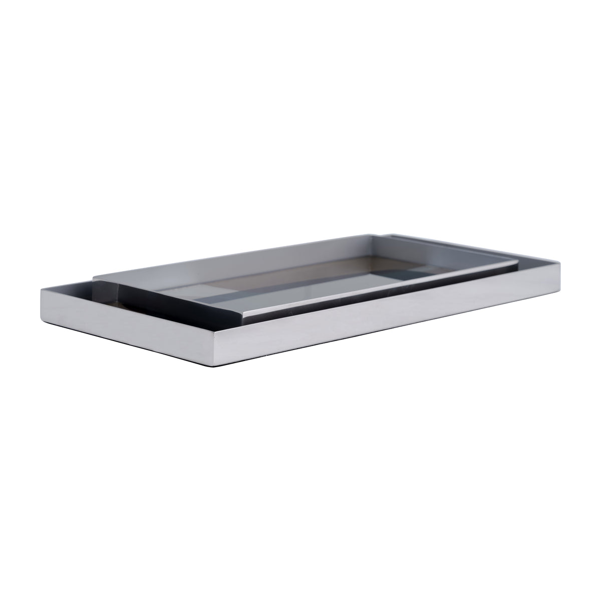 El Segundo Multicolor Metal and Glass Trays (Set of 2)