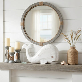 Jordanfield White Alibizia Wood Whale