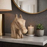 Shingletown Brown Wood Horse Head Decor