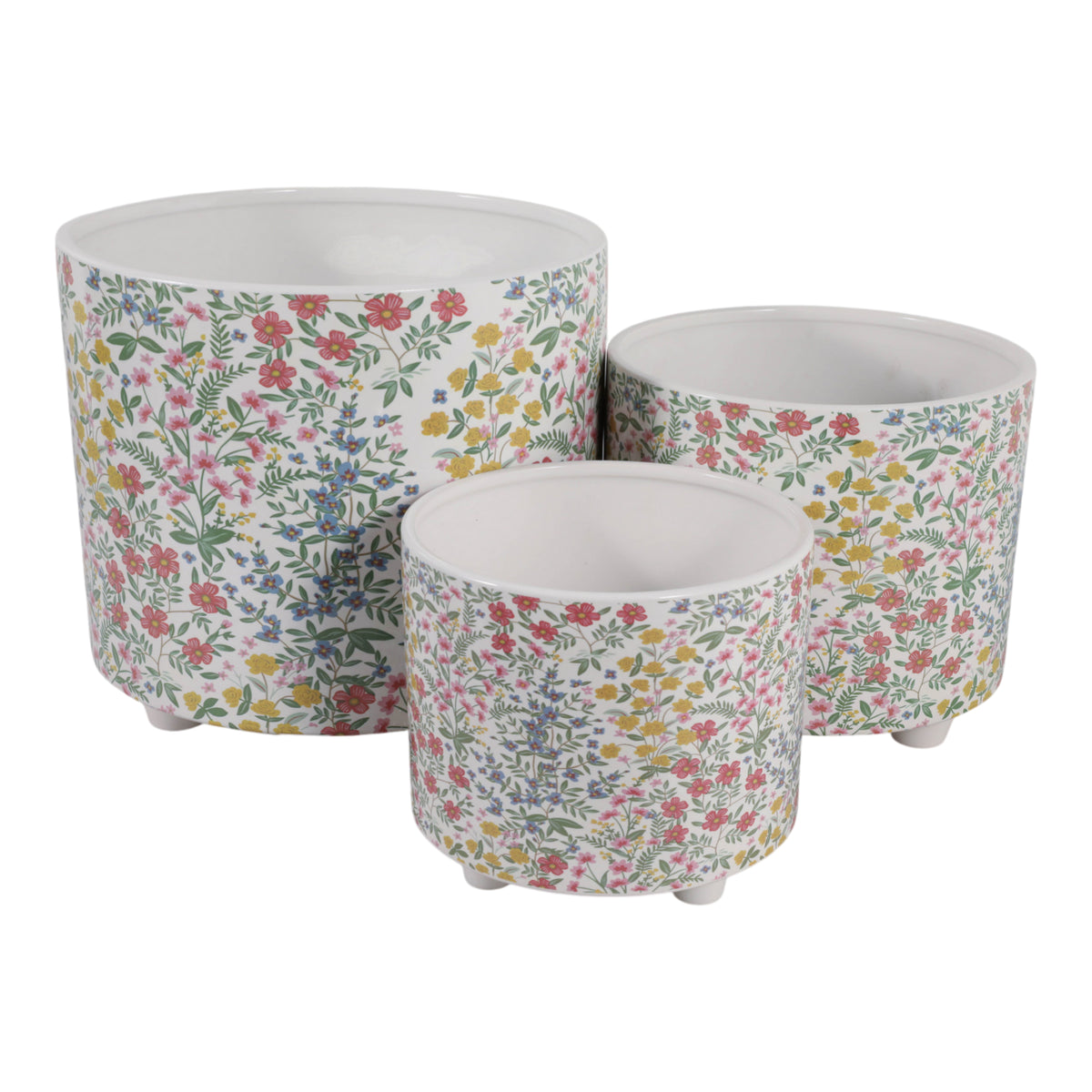 Elmmore Yellow/Blue Planters (Set of 3)