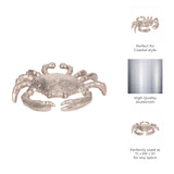 Imola Silver Metal Crab Decor