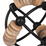 Tatumport Natural/Black Metal Abacus Orb