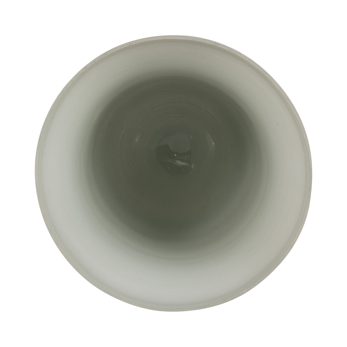 Vale Sage/Ivory Large Glass Vase on Marble Base