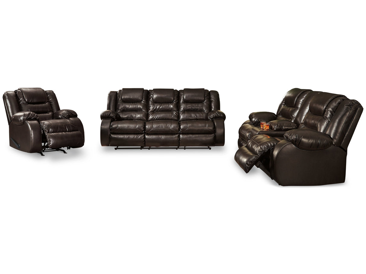 Vacherie Brown Reclining Sofa, Power Loveseat and Recliner - Ornate Home