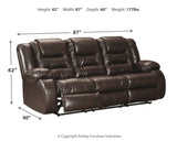 Vacherie Brown Reclining Sofa, Power Loveseat and Recliner - Ornate Home