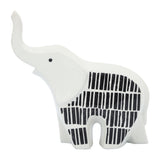 Kephart Black/White Ceramic Elephant Trunk Up