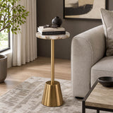 Firebaugh Gold Agate Top Polished Edge Accent Table