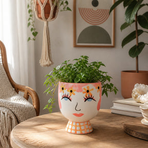 Garsonholm Pink/White/Orange Planter
