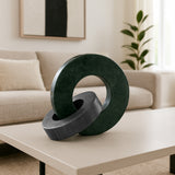 Elgin Green/Black Marble Double Ring