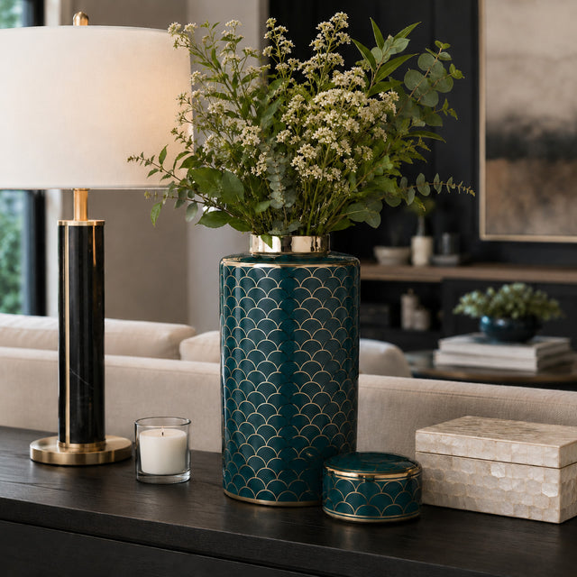 Kiesel Gold Ceramic Crackle Jar