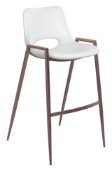 Desi White & Walnut Barstool (Set of 2)