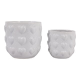 Draperoak White/Ivory Planters (Set of 2)