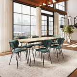 Nature's Edge Natural/Jade 79 Dining Table w/ 4 Owen Chairs