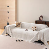 Decorative Slipcover for Pets, Kids, Boho Woven Couch Cover Throw Blanket with Tassel