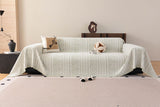 Decorative Slipcover for Pets, Kids, Boho Woven Couch Cover Throw Blanket with Tassel