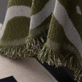 Luxurious Jacquard Couch Cover, Snag-Resistant Pet Friendly Couch Throw with Fringe