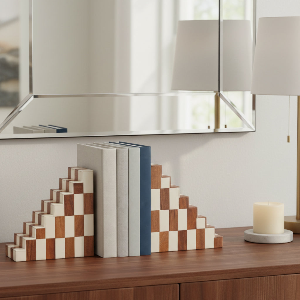 Kiragrove Ivory/Tan Bookends (Set of 2)